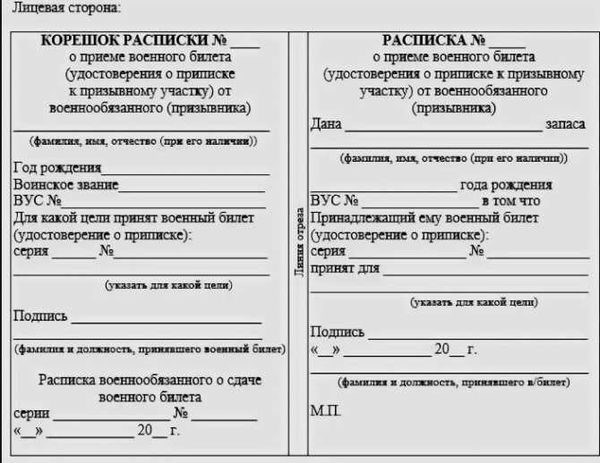 Справка для военкомата - приложение 4