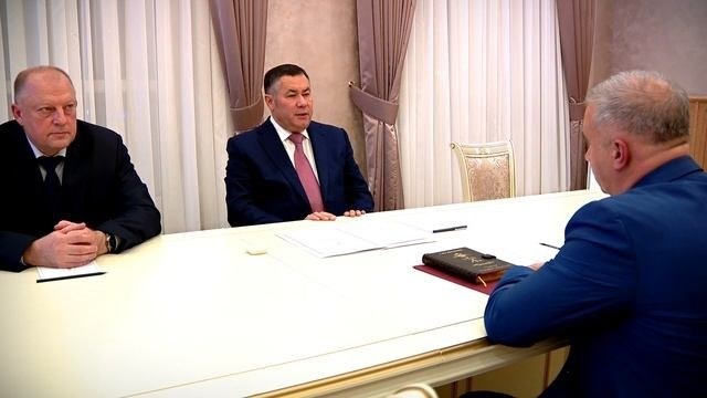 Губернатор Игорь Руденя встретился с главой МВД ТВЕРЬ Дмитрием Барановым.