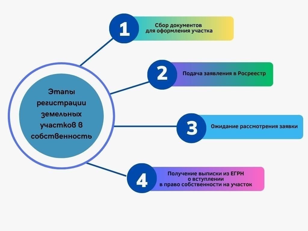 Этапы подачи заявки на предоставление земельного участка в регионе