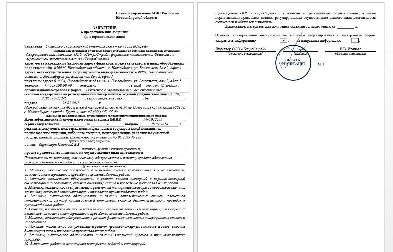 Пошаговое руководство по заполнению заявления на лицензирование